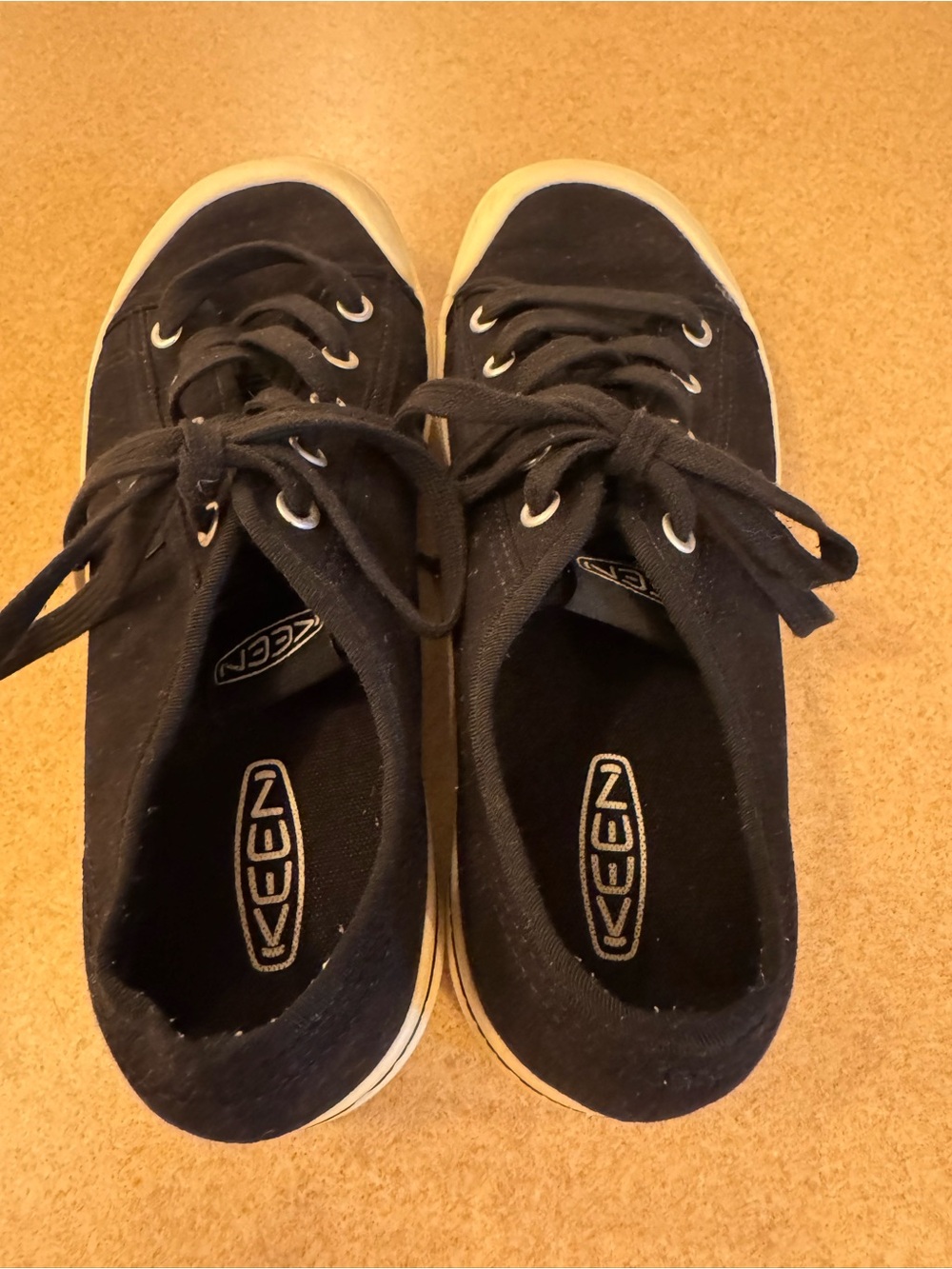 Keen Black Canvas Sneakers with White Toe - Picture 3 of 6